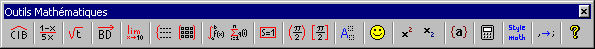 Barre d'outils d'aMath97 sous Word 2000